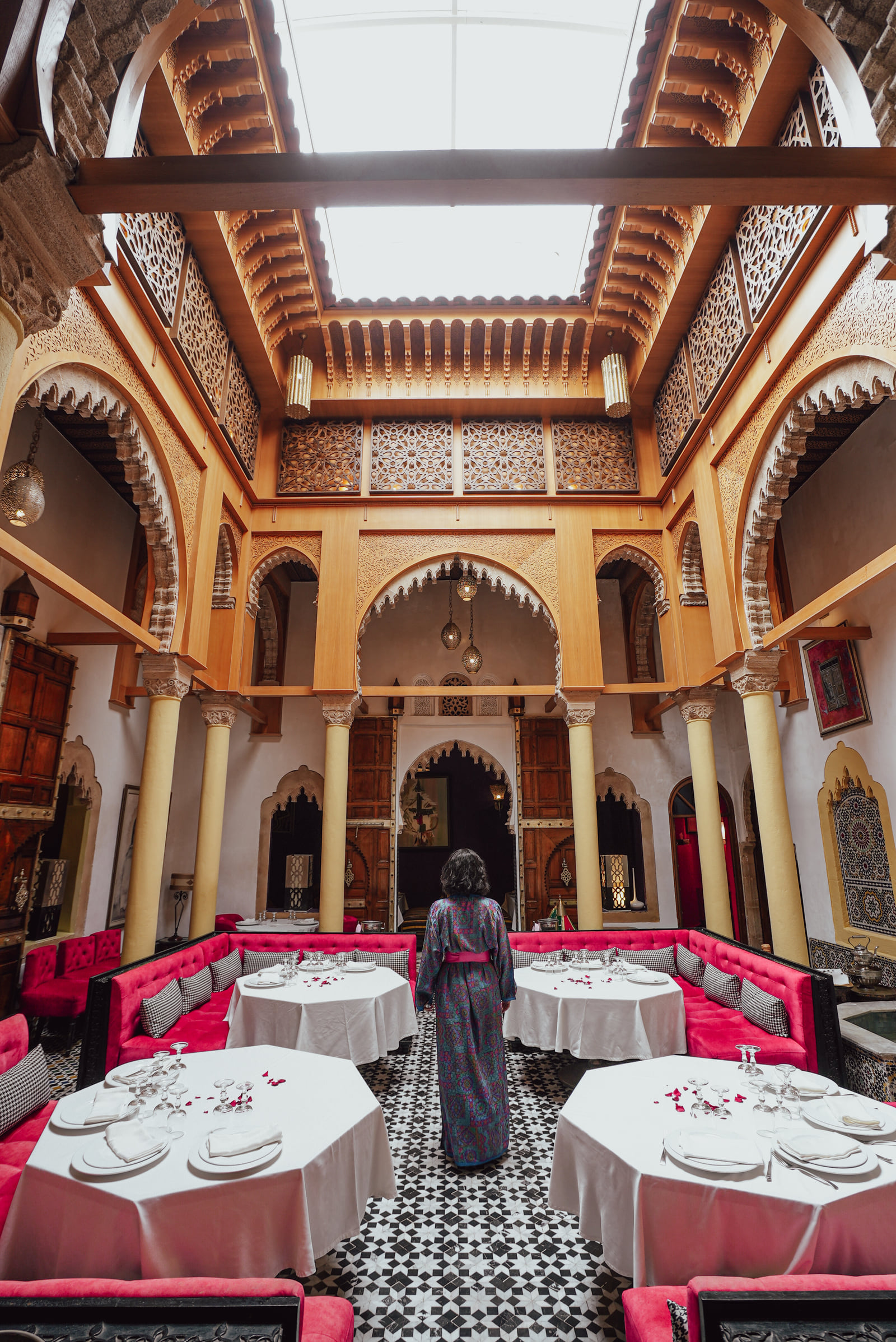 Historic patio of Dinarjat in Rabat, symbolising the family's enduring legacy