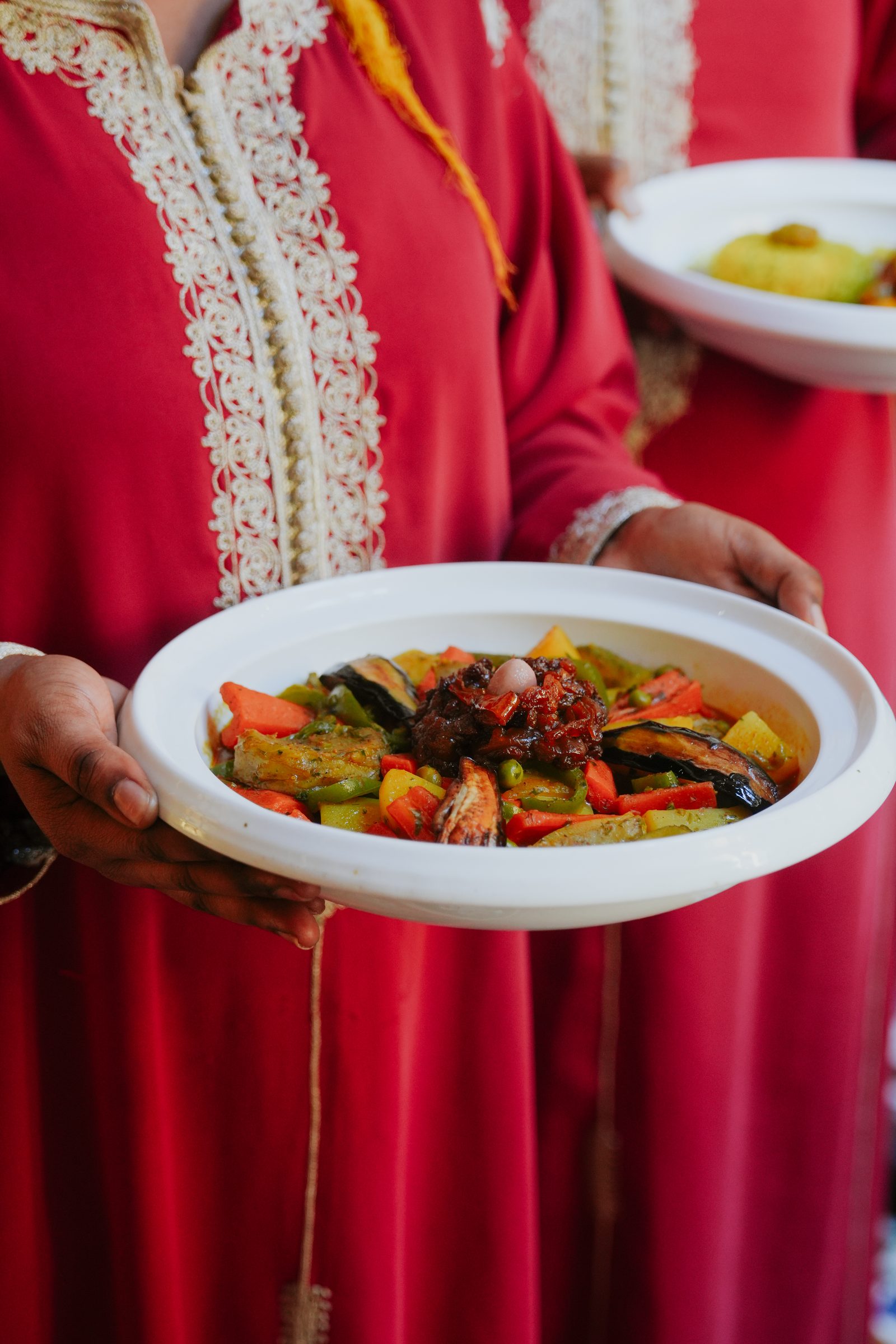 Moroccan family cuisine served in the Dinarjat tradition