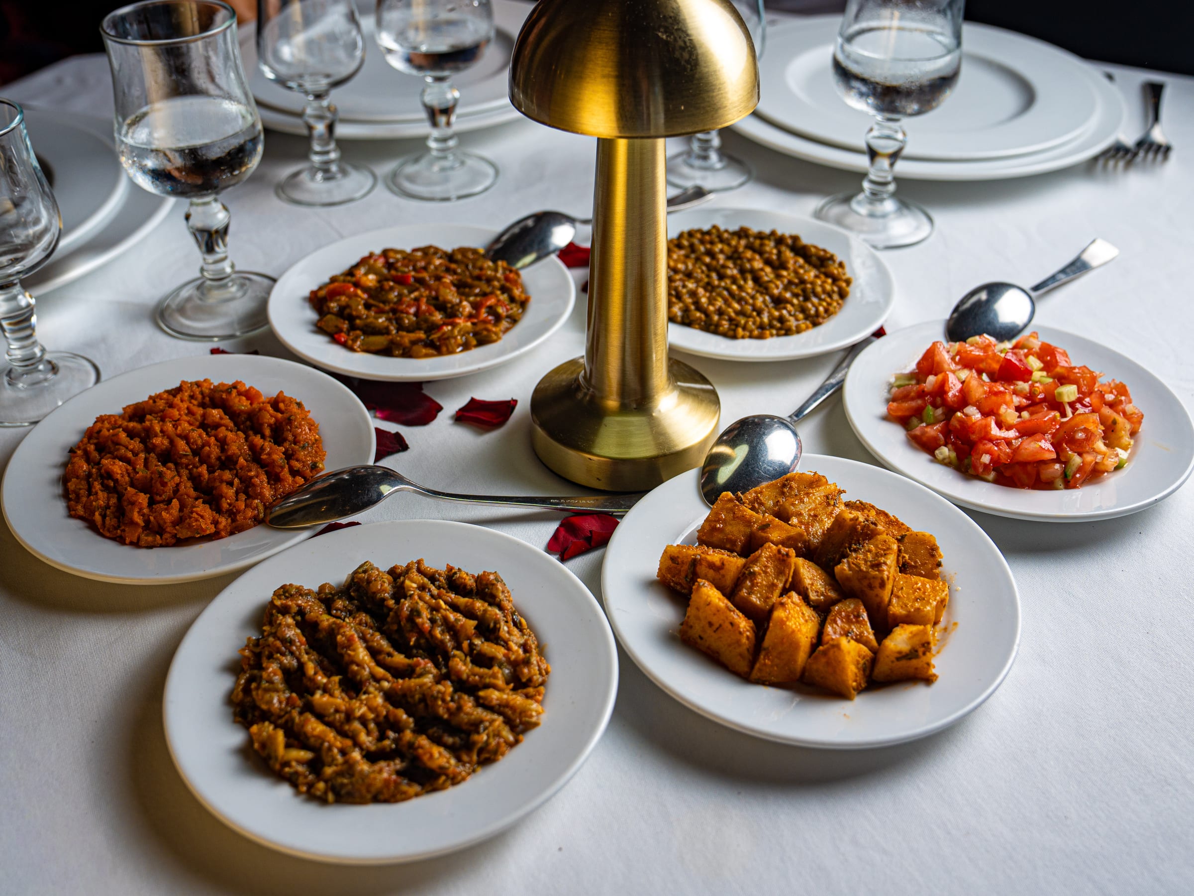 Selection of Moroccan salads